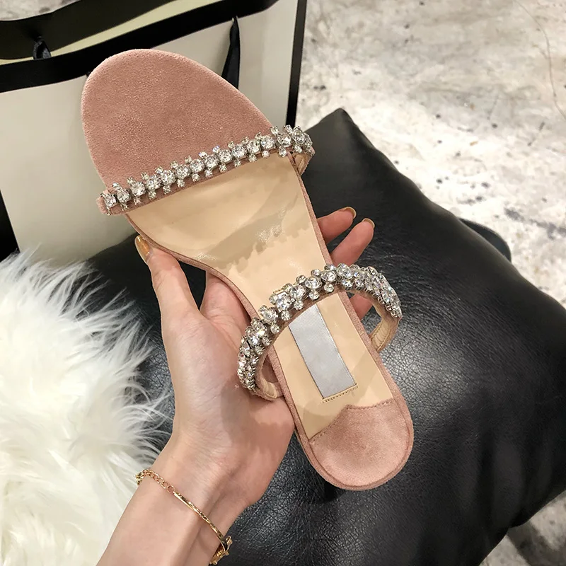 Prowow Rhinestone Word with Thick Heel Slippers Women Summer Outdoor Dance Party Ladies Sandals Luxuey Designer Woman Shoes
Prowow Rhinestone Word with Thick Heel Slippers Women Summer Outdoor Dance Party Ladies Sandals Luxuey Designer Woman Shoes