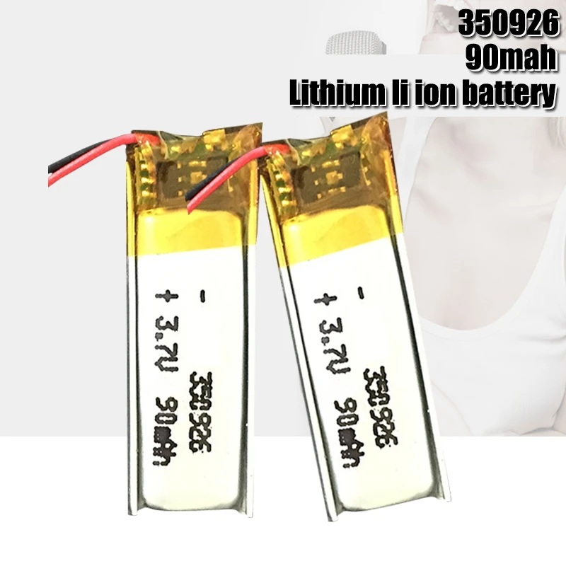 3.7V 90MAH LI-ION BATTERY 350926 Li-polymer Batteries FOR MP3 MP4 MP5 BLUETOOTH HEADSET GPS
3.7V 90MAH LI-ION BATTERY 350926 Li-polymer Batteries FOR MP3 MP4 MP5 BLUETOOTH HEADSET GPS