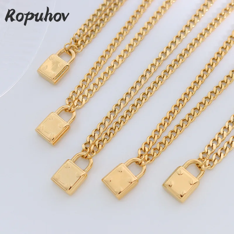Ropuhov 2021 New Woman Temperament Personality Europe And America Titanium Plated Lock Pendant Necklace Jewelry Christmas Gift
Ropuhov 2021 New Woman Temperament Personality Europe And America Titanium Plated Lock Pendant Necklace Jewelry Christmas Gift