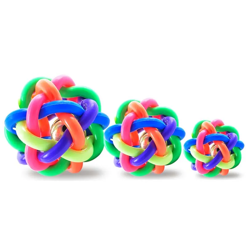 Pet Dog Toys Ball Cat Rainbow Rubber Woven Bell Ball Puppy Chew Teeth Training Interactive Toy Pet Accessories Supplies
Pet Dog Toys Ball Cat Rainbow Rubber Woven Bell Ball Puppy Chew Teeth Training Interactive Toy Pet Accessories Supplies
