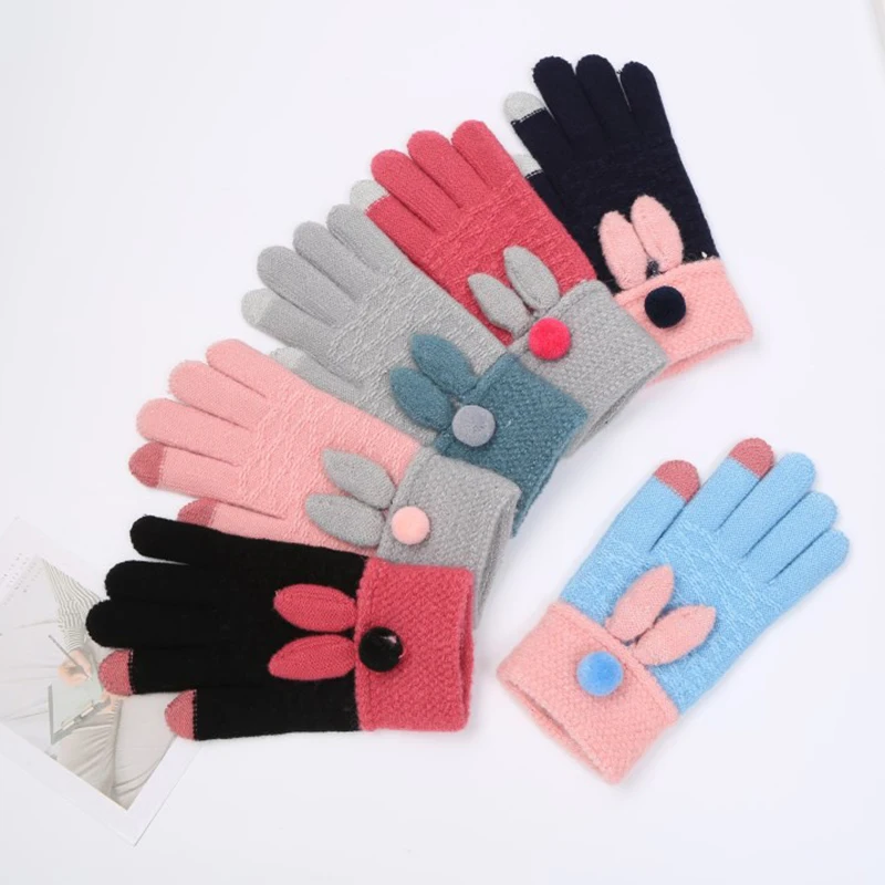 Winter Knit Gloves Touchscreen Warm Soft Anti-Slip Cartoon Knitted Gloves for Women FK88
Winter Knit Gloves Touchscreen Warm Soft Anti-Slip Cartoon Knitted Gloves for Women FK88