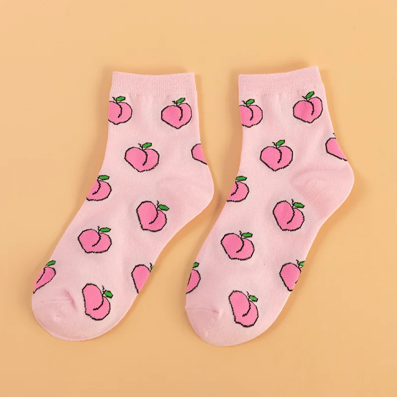 New Colorful Fruit Cotton Socks Women Strawberry Banana Cherry Peach Cute Cartoon Korean Fashion Street Socks Funny Happy Sox
New Colorful Fruit Cotton Socks Women Strawberry Banana Cherry Peach Cute Cartoon Korean Fashion Street Socks Funny Happy Sox