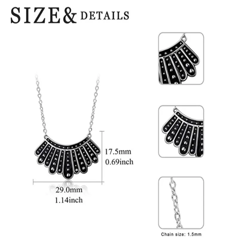 Layered RBG Dissent Collar Necklace with 4.5*3.5cm Dissent Pendant Adjustable Chain for Feminist Gifts Ruth Bader Ginsburg #2H
Layered RBG Dissent Collar Necklace with 4.5*3.5cm Dissent Pendant Adjustable Chain for Feminist Gifts Ruth Bader Ginsburg #2H