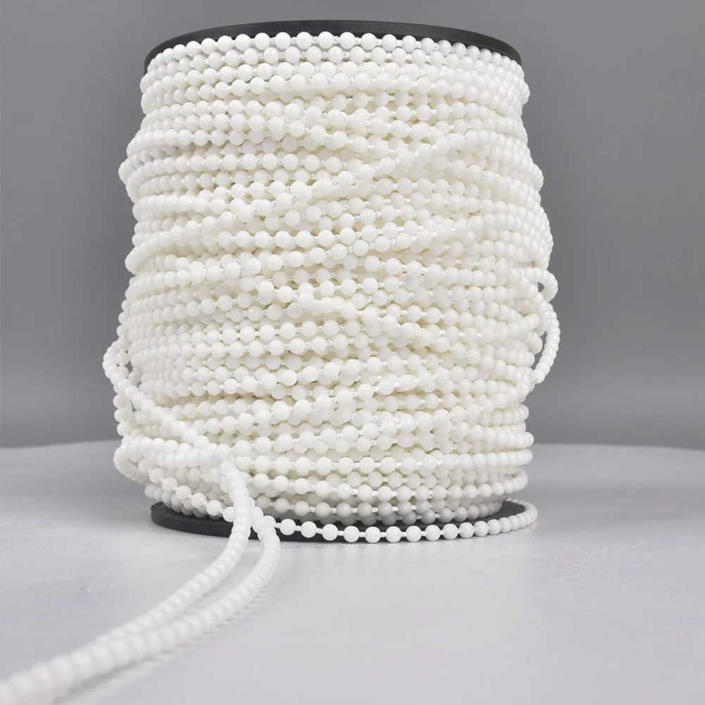 Cuttable Home Office Roller Blind Chain Practical Easy Install Roman Shade DIY Repair Durable 4.5x6mm White Curtain Bead 
Cuttable Home Office Roller Blind Chain Practical Easy Install Roman Shade DIY Repair Durable 4.5x6mm White Curtain Bead