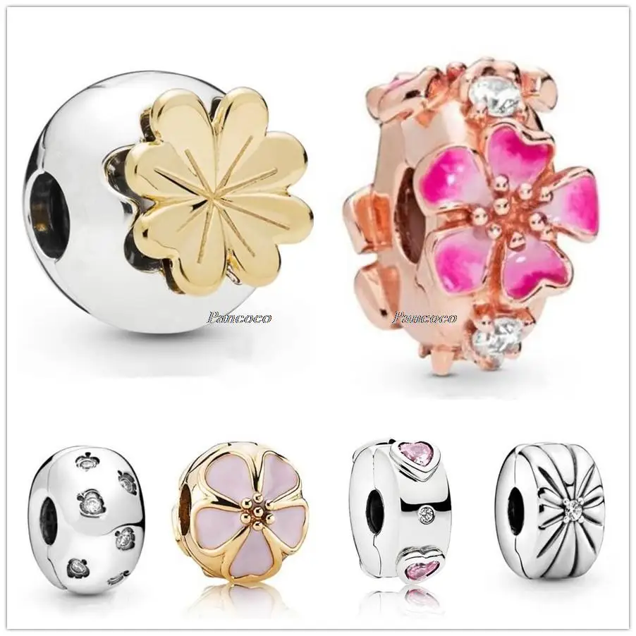 Authentic 925 Sterling Silver Rose Gold Mix Enamel Peach Blossom Clip Stopper Charm Bead Fit Pandora Bracelet & Necklace Jewelry
Authentic 925 Sterling Silver Rose Gold Mix Enamel Peach Blossom Clip Stopper Charm Bead Fit Pandora Bracelet & Necklace Jewelry