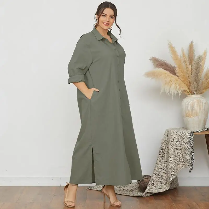 ZANZEA Elegant Office Work Maxi Sundress 2021 Women Lapel Long Sleeve Shirt Dress Plus Size Autumn Split Button Kaftan Oversized
ZANZEA Elegant Office Work Maxi Sundress 2021 Women Lapel Long Sleeve Shirt Dress Plus Size Autumn Split Button Kaftan Oversized