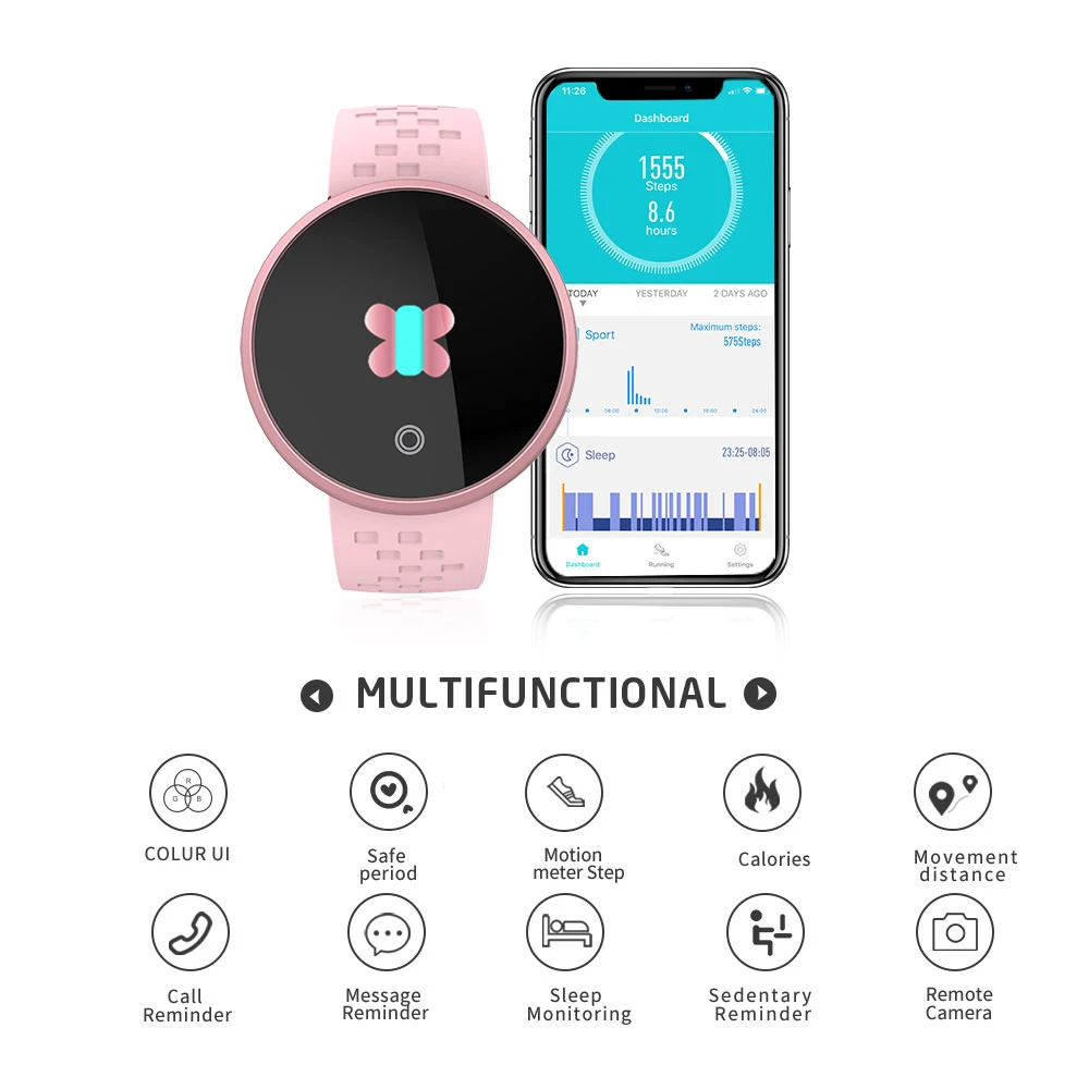 SKMEI Women Smart Watches Heart Rate Menstrual Period Tracker For Women Fashion Sport Ladies Wristband Waterproof Thin reloj B36
SKMEI Women Smart Watches Heart Rate Menstrual Period Tracker For Women Fashion Sport Ladies Wristband Waterproof Thin reloj B36
