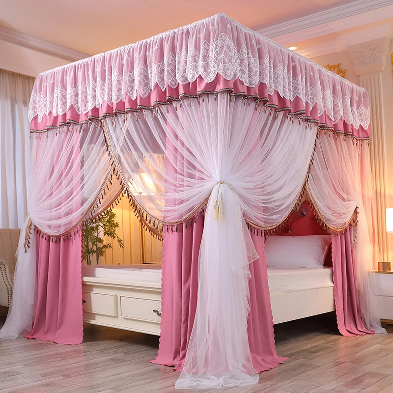 Luxury Pink Gray Double-deck Romantic White Lace Princess Style Floor-standing mosquito net Shading Bed Mantle Room Decoration
Luxury Pink Gray Double-deck Romantic White Lace Princess Style Floor-standing mosquito net Shading Bed Mantle Room Decoration