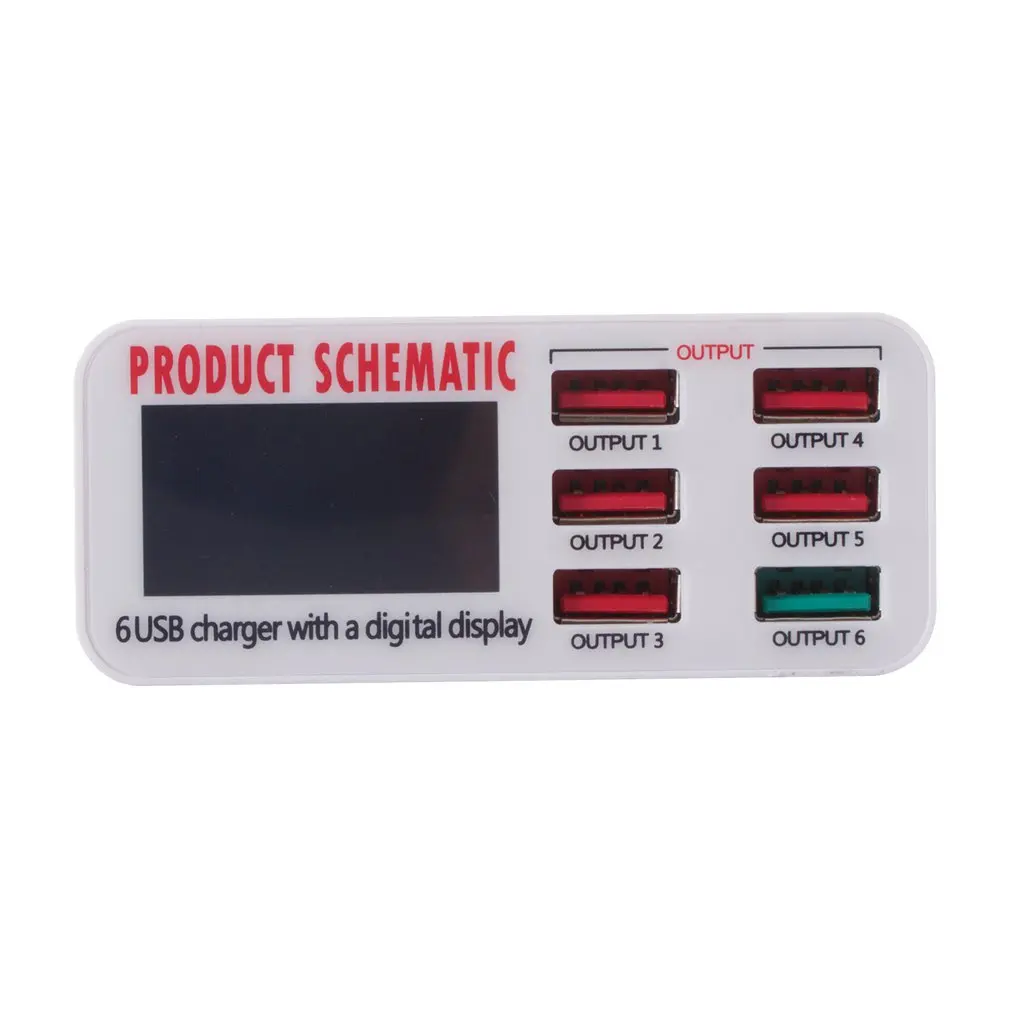 LCD Multi Fast USB Charger Charge Multiple 6 USB Phone Charging Station Universal USB HUB Smart Charger
LCD Multi Fast USB Charger Charge Multiple 6 USB Phone Charging Station Universal USB HUB Smart Charger