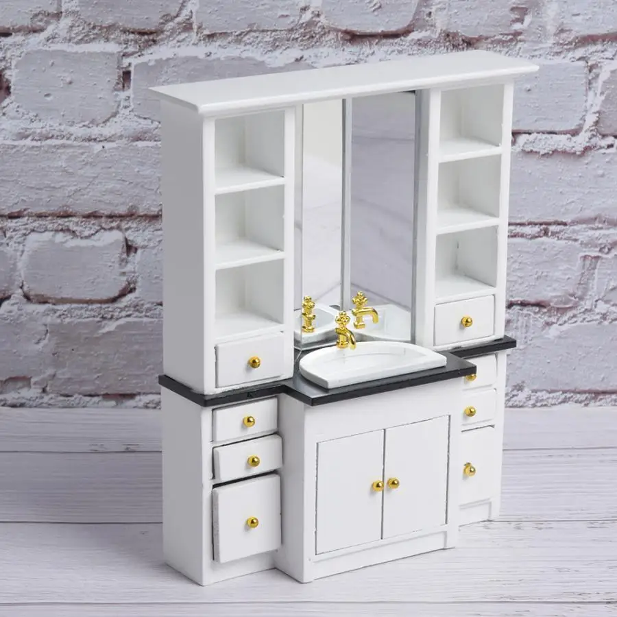 1/12 Dollhouse Mini Basin Cabinet Miniature Furniture for Bathroom Kitchen Furniture Cabinet House Decoration
1/12 Dollhouse Mini Basin Cabinet Miniature Furniture for Bathroom Kitchen Furniture Cabinet House Decoration