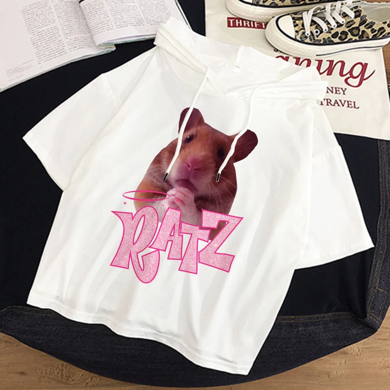 Ratz Shirt Kawaii Mouse Anime Tshirt 2021 Funny Hooded T-shirts Plus Size Loose Casual Summer Clothes For Women RATZ Letter Tops
Ratz Shirt Kawaii Mouse Anime Tshirt 2021 Funny Hooded T-shirts Plus Size Loose Casual Summer Clothes For Women RATZ Letter Tops