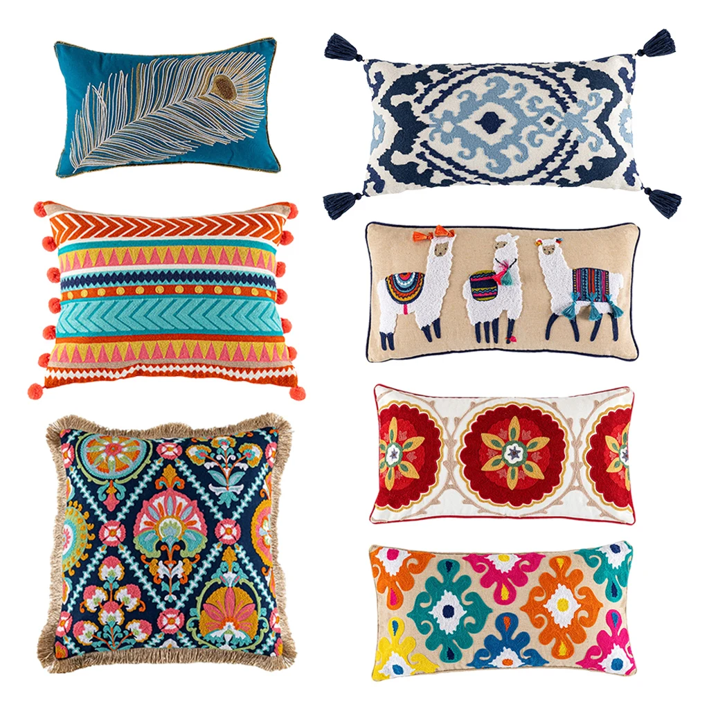 Bohemia Cushion Cover, Decorative Cotton Throw Pillow Case Sofa Square Rectangle Pillowcase with Invisible Zipper
Bohemia Cushion Cover, Decorative Cotton Throw Pillow Case Sofa Square Rectangle Pillowcase with Invisible Zipper