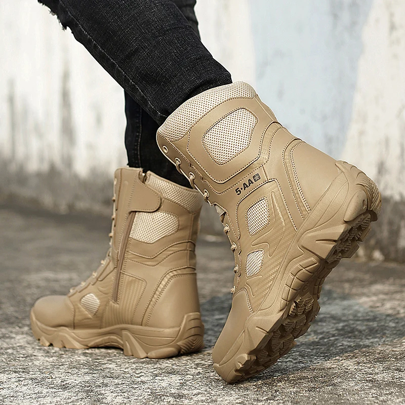 High Top Tactical Boots Men Shoes Waterproof Hiking Shoes Outdoor Hunting Boots Mountain Shoes Man Desert Combat Military Boots
High Top Tactical Boots Men Shoes Waterproof Hiking Shoes Outdoor Hunting Boots Mountain Shoes Man Desert Combat Military Boots