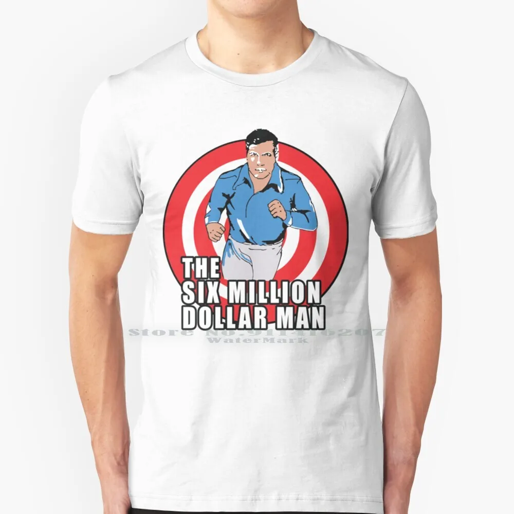 Мужская футболка из чистого хлопка с изображением фильмов 6 миллионов долларов