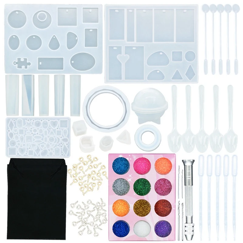 Hand Made DIY Crystal Glue Dropping Tool Set Bracelet Pendant Ornament Silica Gel Mould Combination with Drill Bit
Hand Made DIY Crystal Glue Dropping Tool Set Bracelet Pendant Ornament Silica Gel Mould Combination with Drill Bit