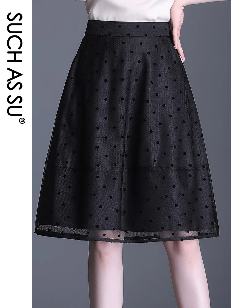 SUCH AS SU Korean Fashion Gauze Women'S Summer Y2K Lady Skirts 2021 Black Dot High Waist Mesh Skirt Knee-Length Skirt Female
SUCH AS SU Korean Fashion Gauze Women'S Summer Y2K Lady Skirts 2021 Black Dot High Waist Mesh Skirt Knee-Length Skirt Female
