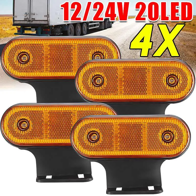4pcs 12V 24V 20 LED Car Truck Side marker light LED Rear Clearance Lamp Tail Lights for RV Trailer Lorry Pickup Boat Bus Caravan
4pcs 12V 24V 20 LED Car Truck Side marker light LED Rear Clearance Lamp Tail Lights for RV Trailer Lorry Pickup Boat Bus Caravan