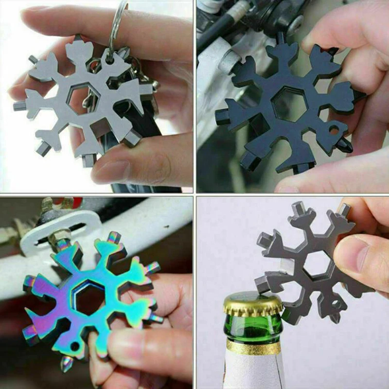 1 шт. 18 в 1 Снежинка Мульти Карманный инструмент брелок кольцо для ключей гаечный ключ шестигранный ключ многофункциональный для кемпинга выживания на природе походов 
1 шт. 18 в 1 Снежинка Мульти Карманный инструмент брелок кольцо для ключей гаечный ключ шестигранный ключ многофункциональный для кемпинга выживания на природе походов