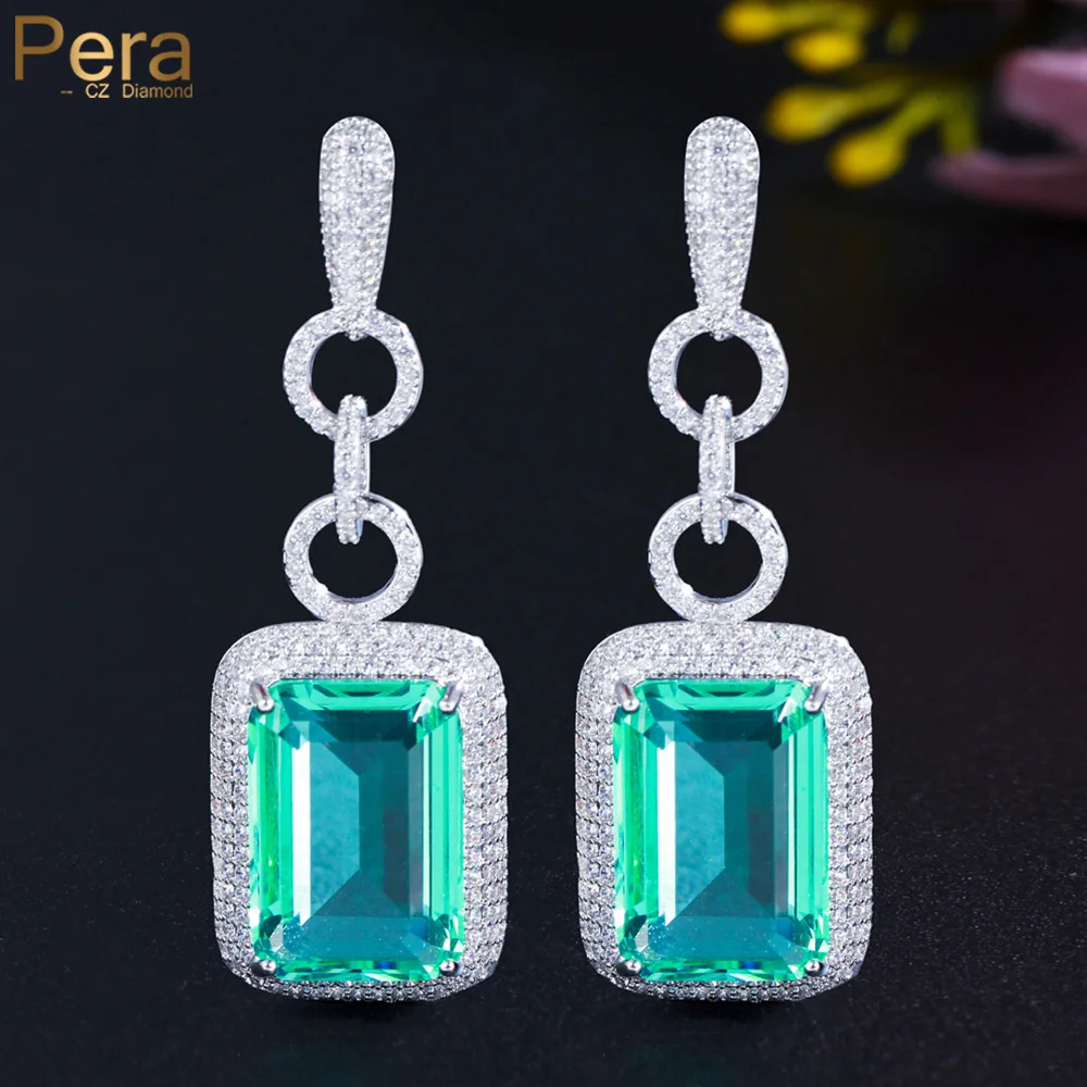 Pera Spectacularly Light Blue Crystal Silver Color Long Dangle Big Square CZ Drop Earrings for Ladies Party Jewelry Gift E859
Pera Spectacularly Light Blue Crystal Silver Color Long Dangle Big Square CZ Drop Earrings for Ladies Party Jewelry Gift E859