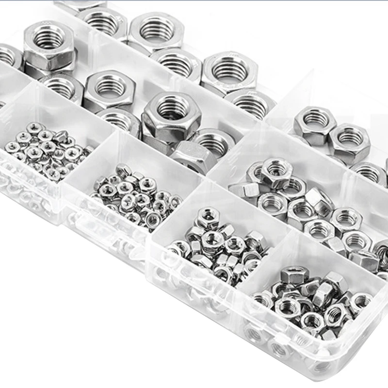 326Pcs Hex Hexagon Nuts Thin Nuts Assortment Kit M2 M2.5 M3 M4 M5 M6 M8 M10 M12 Stainless Steel Metric Hex Nuts Set
326Pcs Hex Hexagon Nuts Thin Nuts Assortment Kit M2 M2.5 M3 M4 M5 M6 M8 M10 M12 Stainless Steel Metric Hex Nuts Set
