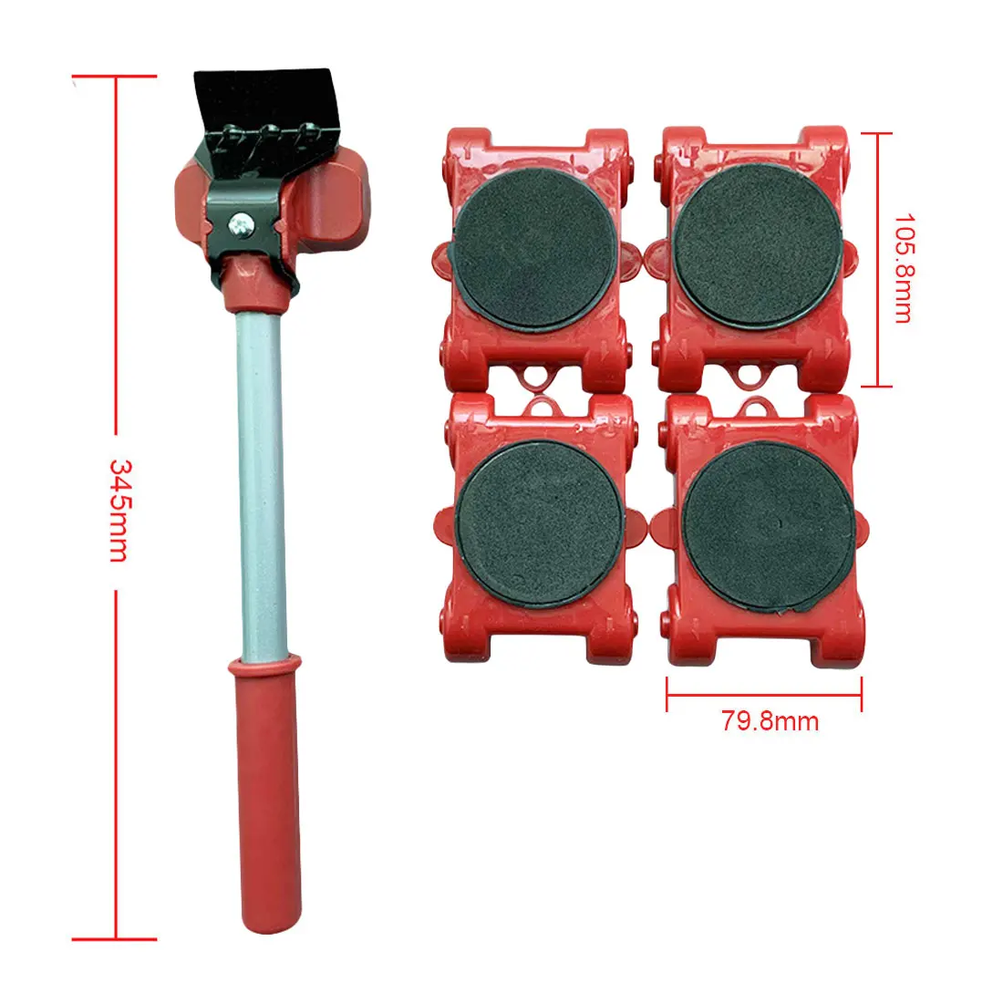 4 Mover Roller+1 Wheel Furniture Moving Hand Tool Set Transport Set Bar Furniture Transport Lifter Household Hand Tool Set
4 Mover Roller+1 Wheel Furniture Moving Hand Tool Set Transport Set Bar Furniture Transport Lifter Household Hand Tool Set