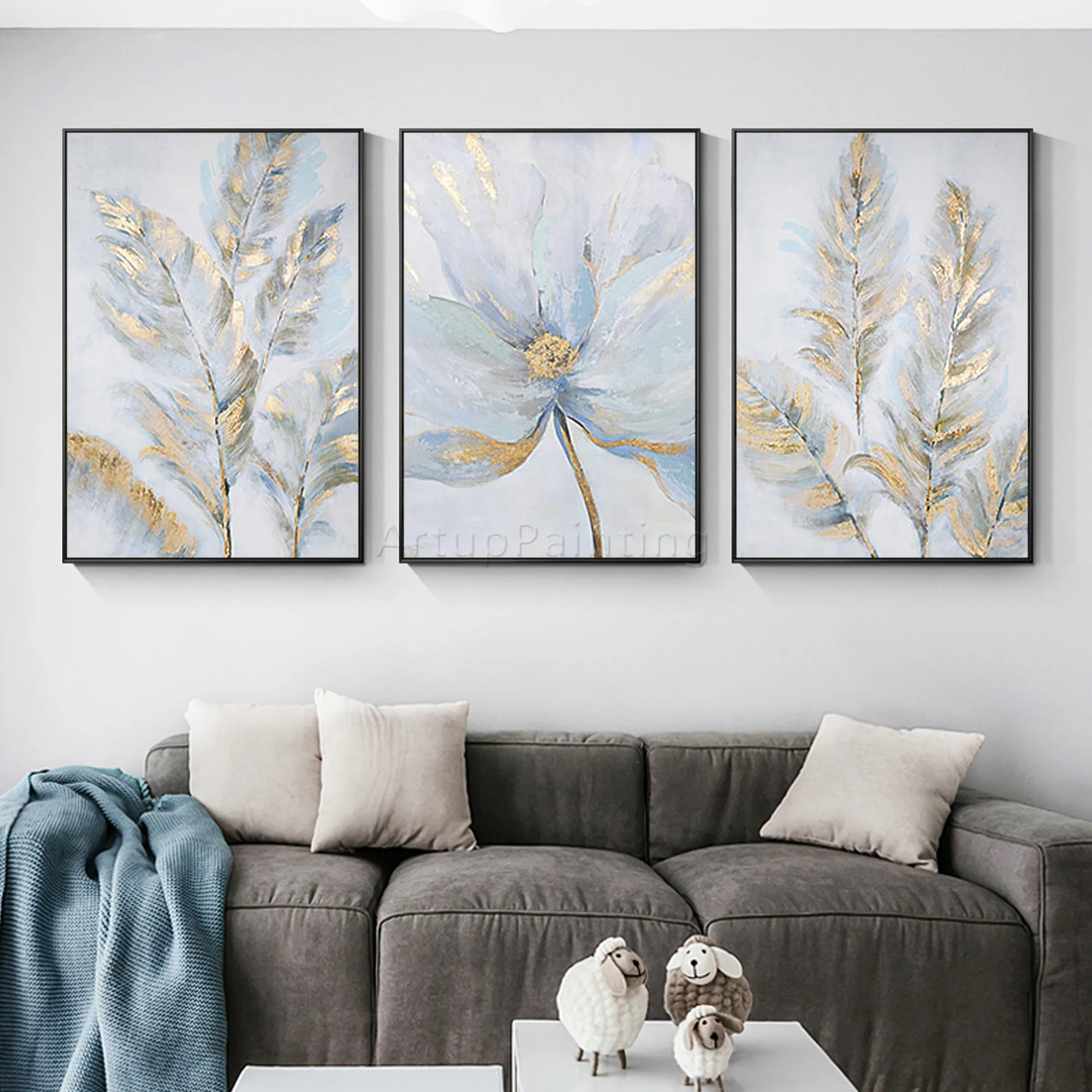 Set of 3 Gold Leaf Canvas Painting Modern abstract Original Large wall art Flower Acrylic Painting living room Home decor
Set of 3 Gold Leaf Canvas Painting Modern abstract Original Large wall art Flower Acrylic Painting living room Home decor