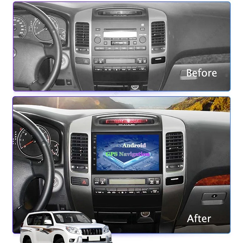 9 Inch Android 10 HD Car MP5 Player Stereo Radio 2+16GB Wifi Bluetooth GPS Navigation for Toyota Prado 2004-2009
9 Inch Android 10 HD Car MP5 Player Stereo Radio 2+16GB Wifi Bluetooth GPS Navigation for Toyota Prado 2004-2009