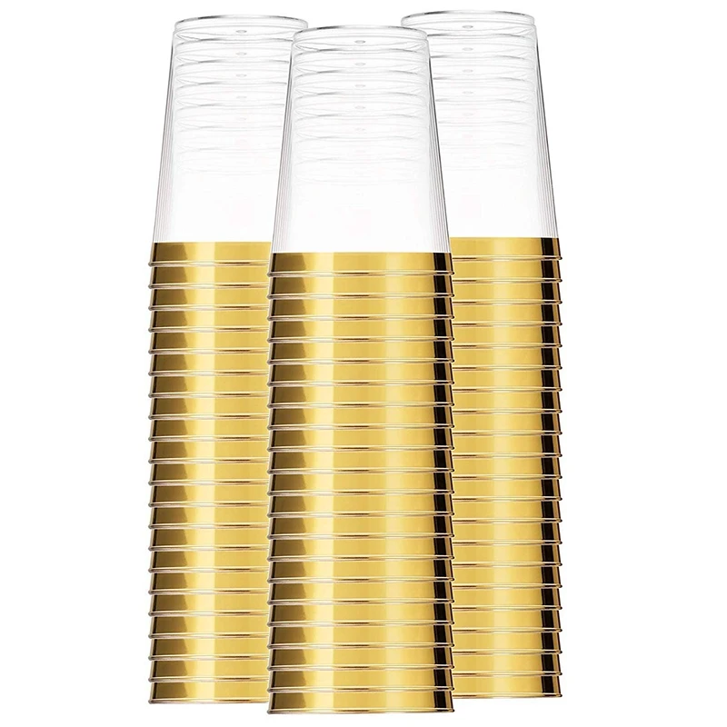 100x Gold Plastic Cups 10 Oz Clear Plastic Cups Tumblers Gold Rimmed Cups Fancy Disposable Wedding Cups Elegant Party Cups with
100x Gold Plastic Cups 10 Oz Clear Plastic Cups Tumblers Gold Rimmed Cups Fancy Disposable Wedding Cups Elegant Party Cups with