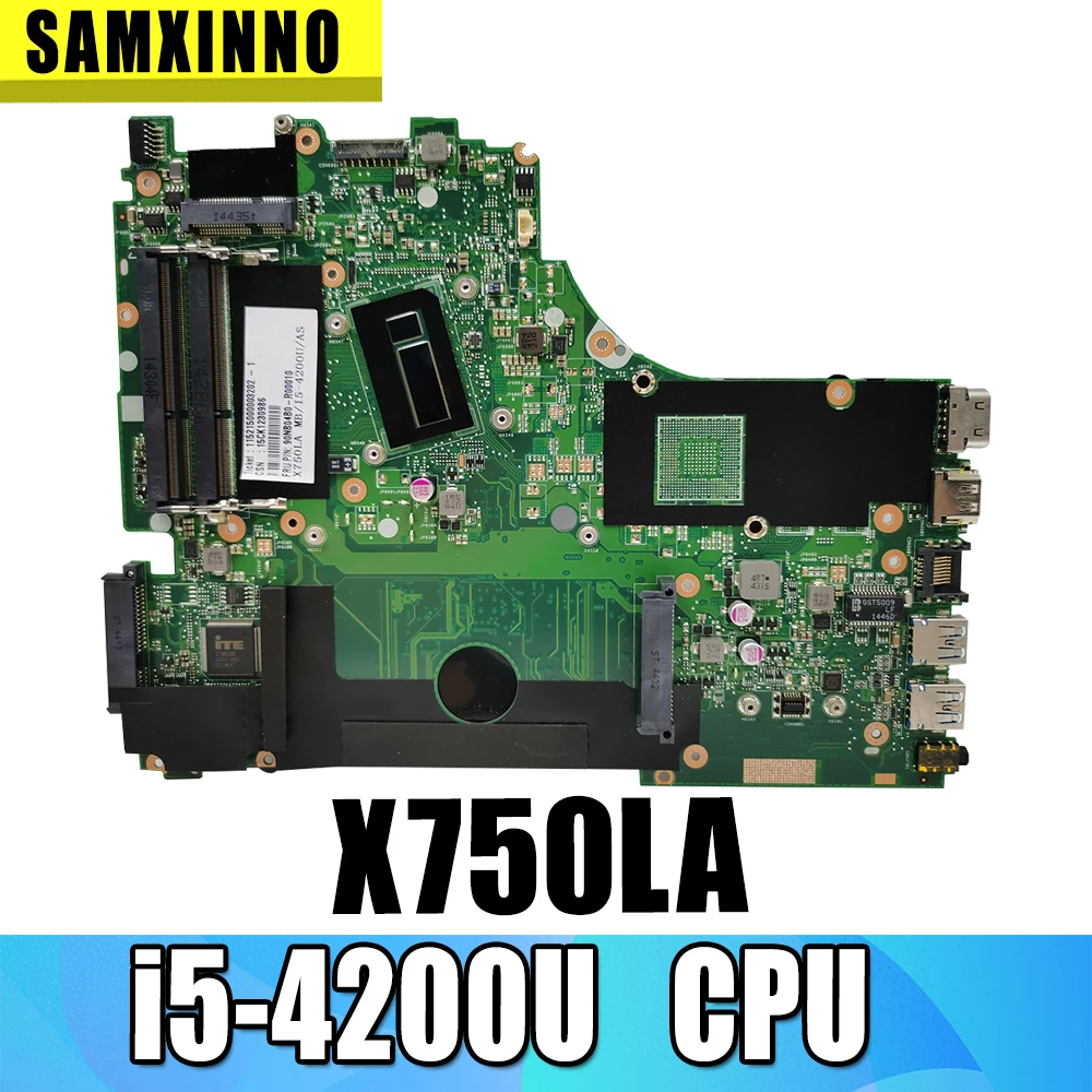 For Asus X750LB X750LN X750lA X750l Laptop Motherboard i5-4200U 1600 MHz 60NB05N0-MB1120 Mainboard FIT 100% fully test S-4
For Asus X750LB X750LN X750lA X750l Laptop Motherboard i5-4200U 1600 MHz 60NB05N0-MB1120 Mainboard FIT 100% fully test S-4