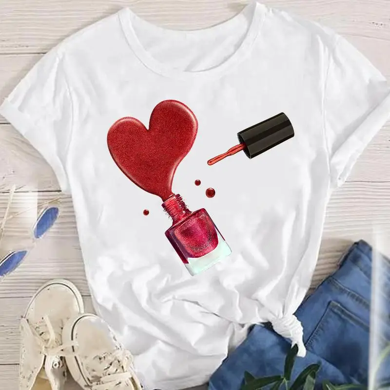 Tees Women Lady Love Nail Art Fingernail 2022 Female Fashion Cartoon Short Sleeve Clothes Print Graphic Tops Tshirt T-Shirt
Tees Women Lady Love Nail Art Fingernail 2022 Female Fashion Cartoon Short Sleeve Clothes Print Graphic Tops Tshirt T-Shirt