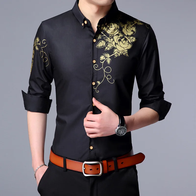 2017, spring and summer new men's long sleeve printed shirts, fashion self-cultivation, lapel men's shirt, men
2017, spring and summer new men's long sleeve printed shirts, fashion self-cultivation, lapel men's shirt, men