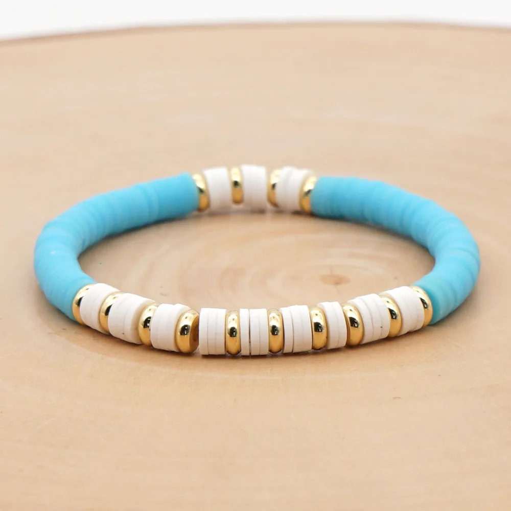Colorful Sliced Clay Bracelets Handmade Rainbow Polymer Elastic Rope Boho Colorful Beaded Bracelet Beach Surf Stackable Bangle
Colorful Sliced Clay Bracelets Handmade Rainbow Polymer Elastic Rope Boho Colorful Beaded Bracelet Beach Surf Stackable Bangle