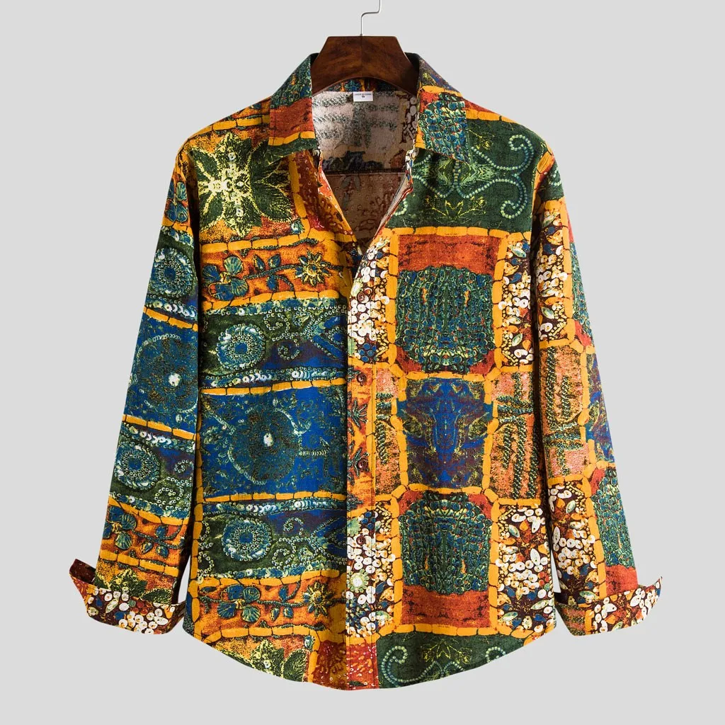 Mens harajuku shirt Top High Auality Linen Ethnic Long Sleeve Fashion Casual Printing Hawaiian Blouse Shirt men clothing chemise
Mens harajuku shirt Top High Auality Linen Ethnic Long Sleeve Fashion Casual Printing Hawaiian Blouse Shirt men clothing chemise