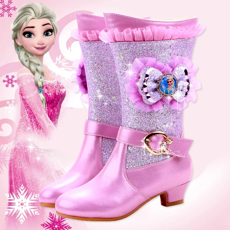 Disney autumn and winter children's high tube plus velvet snow boots Princess Elsa boots girls' high heel boots
Disney autumn and winter children's high tube plus velvet snow boots Princess Elsa boots girls' high heel boots