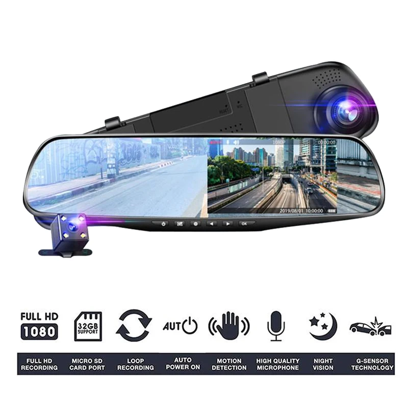 Full HD 1080P Mirror Video Recorder 4.3 Inch Driving Recorders Night Vision Dash Cam 170° Wide Angle Car Dvr RearView Dashcam
Full HD 1080P Mirror Video Recorder 4.3 Inch Driving Recorders Night Vision Dash Cam 170° Wide Angle Car Dvr RearView Dashcam