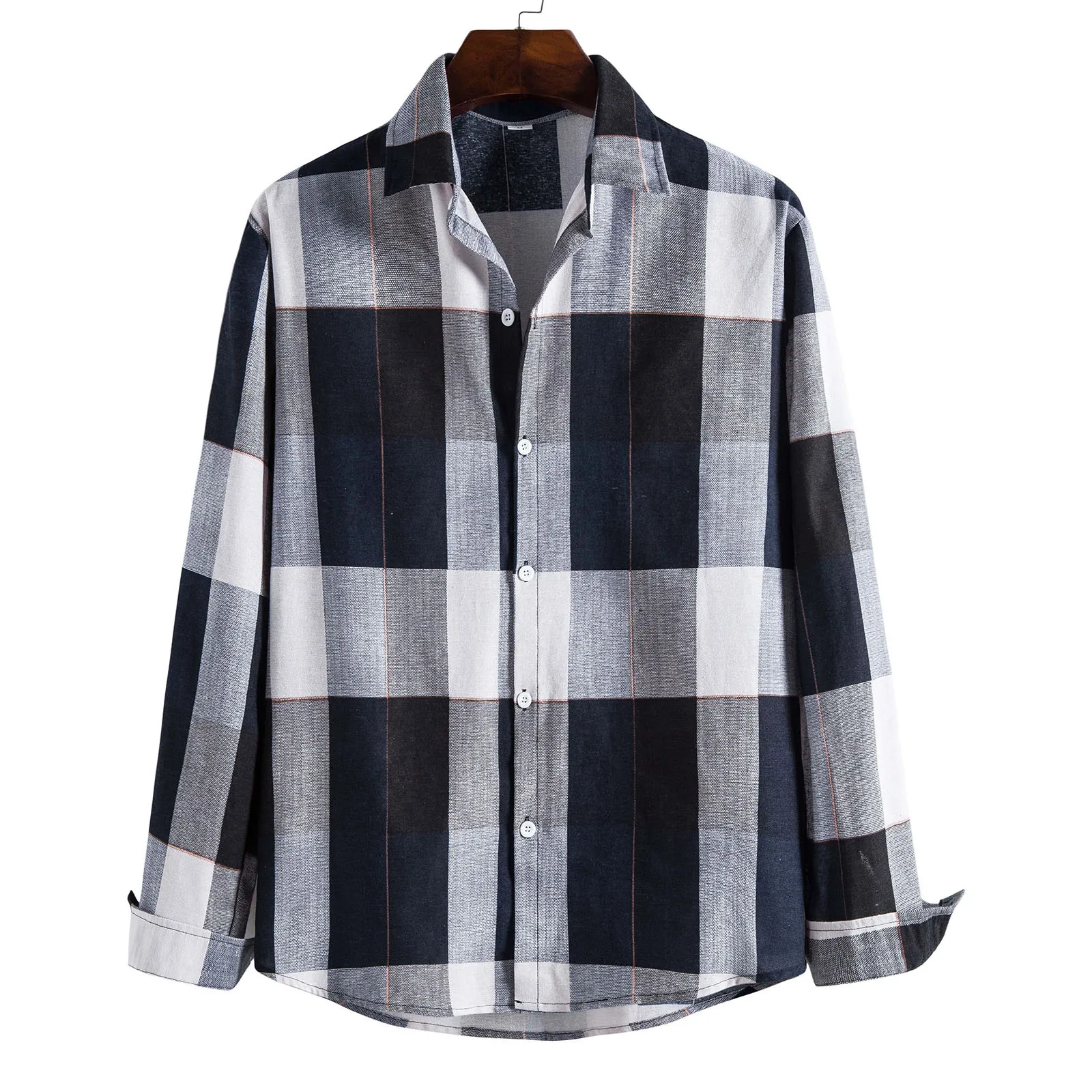 Autumn Men's Plaid Shirts Casual Streetwear Slim Fit Black White Long Sleeve Shirt Tops New Fahion Men Comfortable Streetwear
Autumn Men's Plaid Shirts Casual Streetwear Slim Fit Black White Long Sleeve Shirt Tops New Fahion Men Comfortable Streetwear