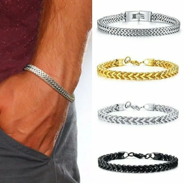 

Punk Titanium Steel Bracelet Domineering Stainless Steel Snake Bone Chain Bracelet Men's Personality Charm Bracelet Jewelry