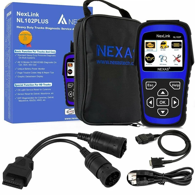 Диагностический сканер Nexas Nl102P для тяжелых грузовиков, считыватель кодов автомобиля, Dpf Oilreset
Диагностический сканер Nexas Nl102P для тяжелых грузовиков, считыватель кодов автомобиля, Dpf Oilreset