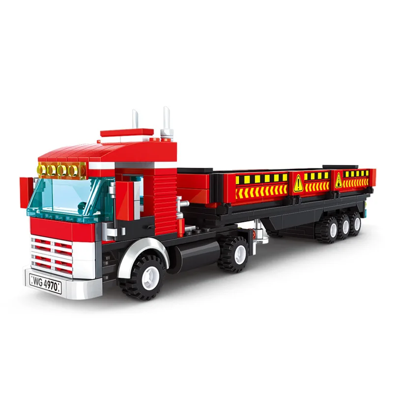 

323Pcs Educational Building Blocks Toys For Kids Boys 6Years DIY Birthday Present 4970 City Engineering Transport Truck Model