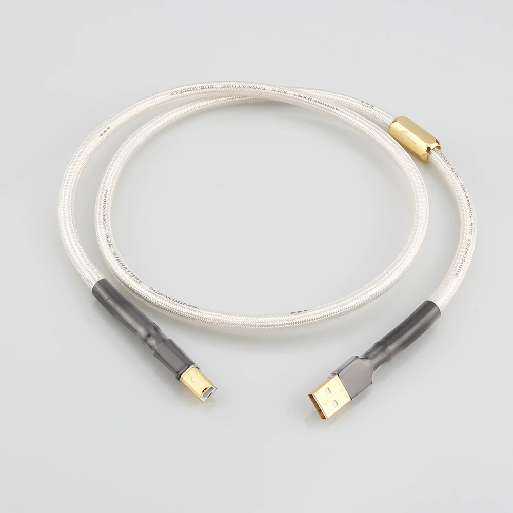 High Quality A26 OCC silver plated HiFi USB Audio Cable with A to B Plugs Connection, Type A-B DAC
High Quality A26 OCC silver plated HiFi USB Audio Cable with A to B Plugs Connection, Type A-B DAC
