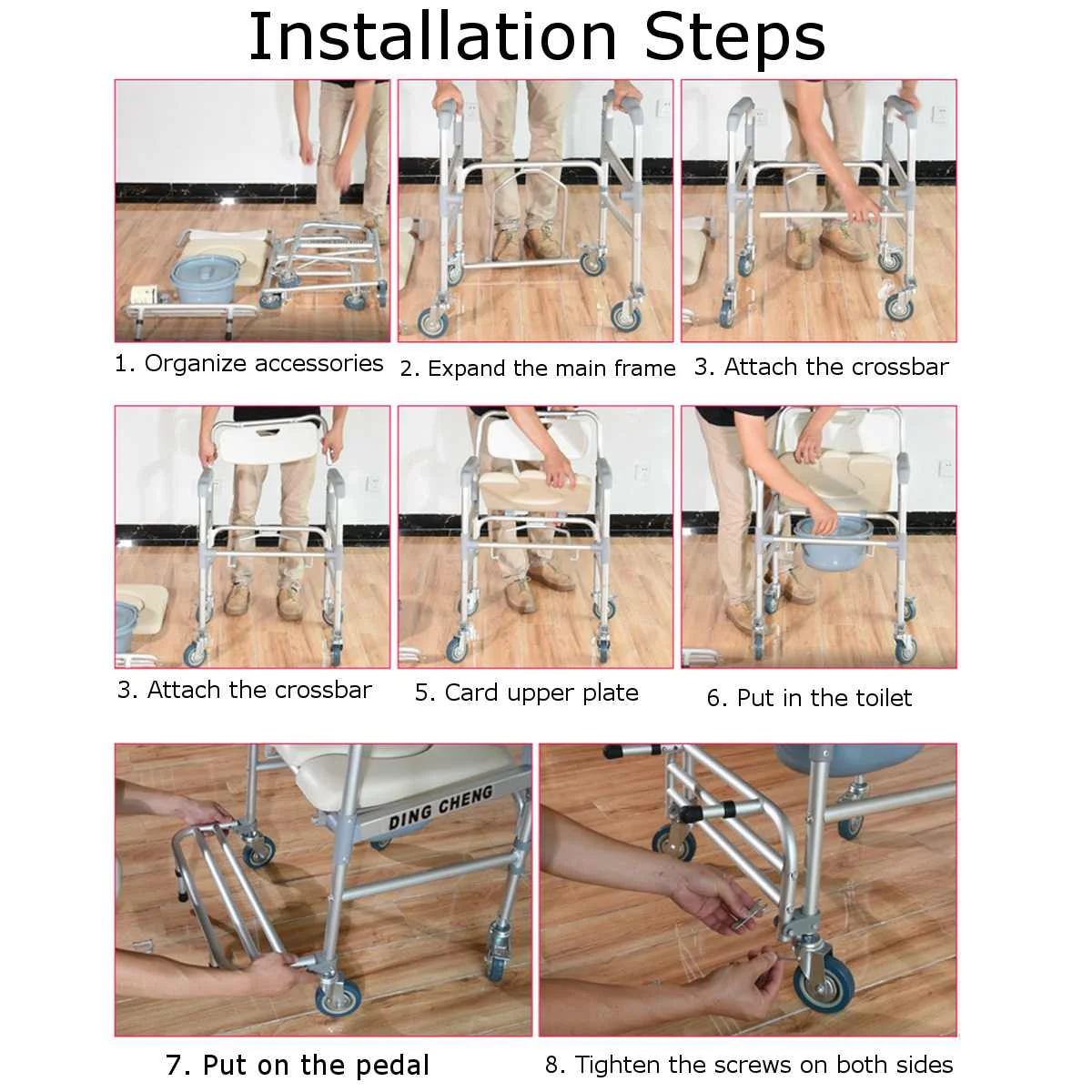 Portable Folding Bedside Bathroom Potty Toilet Convenient Commode Seat Shower Chair No-slip Feet For Elderly Disabled People
Portable Folding Bedside Bathroom Potty Toilet Convenient Commode Seat Shower Chair No-slip Feet For Elderly Disabled People
