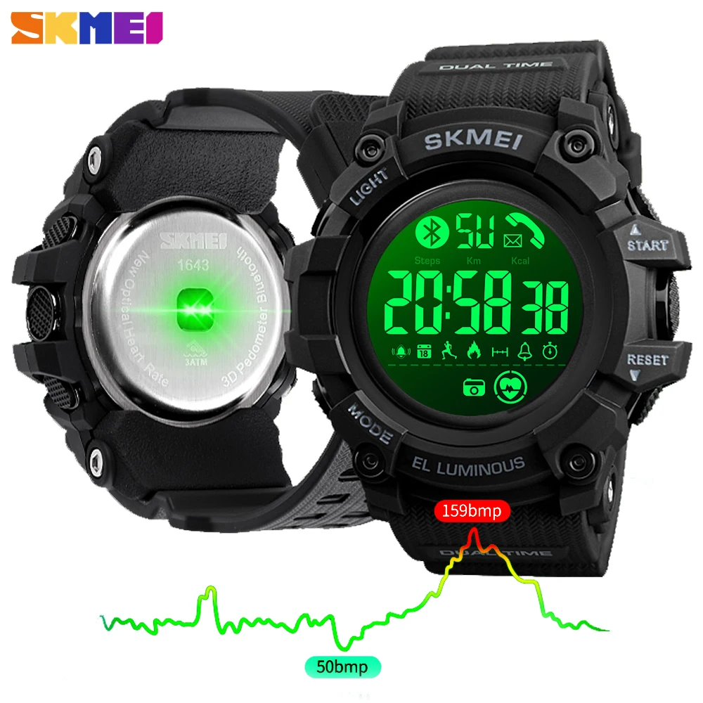 SKMEI Men's Watch Bluetooth Men's Watches Fitness Sports Calorie Pedometer Sleep Clock Remote Camera Waterproof Wristwatches
SKMEI Men's Watch Bluetooth Men's Watches Fitness Sports Calorie Pedometer Sleep Clock Remote Camera Waterproof Wristwatches