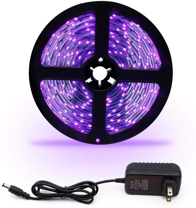 395nm Ultraviolet UV LED Blacklight Strip Night Fishing Waterproof 12V 24W 60LEDs/m SMD3528 LED Strip Light Kit w/ Power Supply
395nm Ultraviolet UV LED Blacklight Strip Night Fishing Waterproof 12V 24W 60LEDs/m SMD3528 LED Strip Light Kit w/ Power Supply