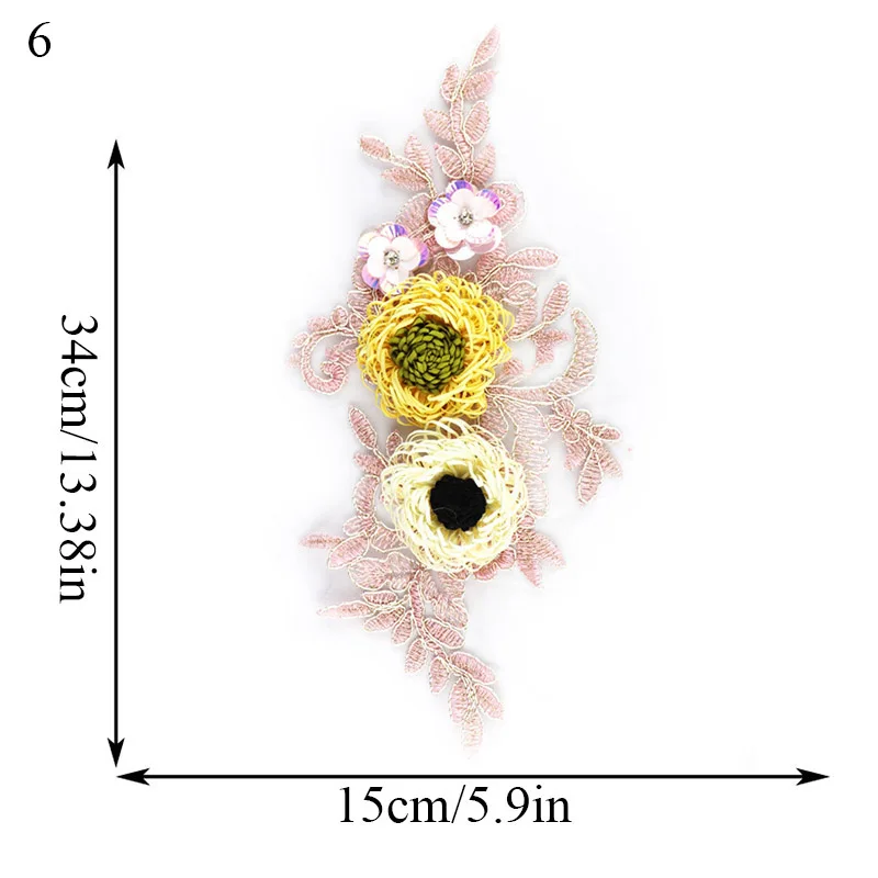 Fashion Colorful 3D Flower Embroidery Patches Bridal Lace Sewing Fabric Applique Beaded Organza Tulle DIY Wedding Dress Decals
Fashion Colorful 3D Flower Embroidery Patches Bridal Lace Sewing Fabric Applique Beaded Organza Tulle DIY Wedding Dress Decals