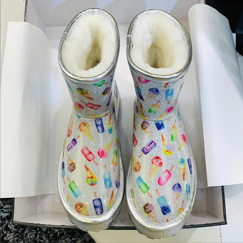 Women Boots Winter White Snow Boot Short Style Water-resistance Upper Non-slip Quality Plush White Ice Cream Boot
Women Boots Winter White Snow Boot Short Style Water-resistance Upper Non-slip Quality Plush White Ice Cream Boot