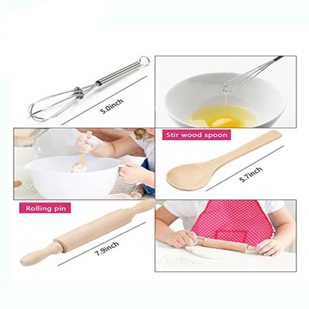 11Pcs Complete Kids Kitchen Gift Playset with Chef's Hat Apron Cooking Mitt and Utensils for Kids Cooking Play
11Pcs Complete Kids Kitchen Gift Playset with Chef's Hat Apron Cooking Mitt and Utensils for Kids Cooking Play