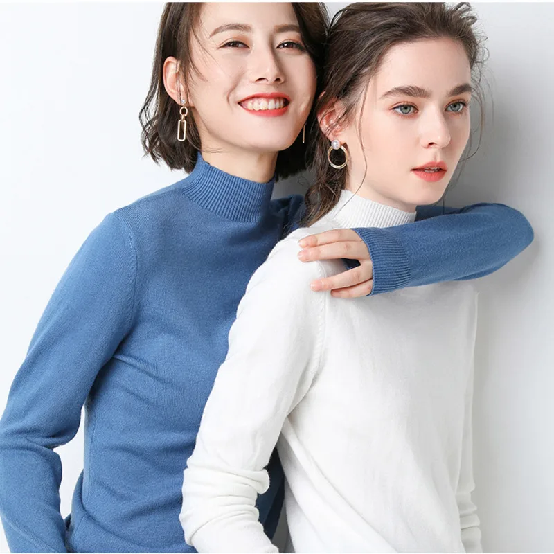 #6334 Spring Autumn Knitwear Sweater Women Turtleneck Pullovers Solid Korean Style Knitted Sweater Ladies Solid Color Slim
#6334 Spring Autumn Knitwear Sweater Women Turtleneck Pullovers Solid Korean Style Knitted Sweater Ladies Solid Color Slim