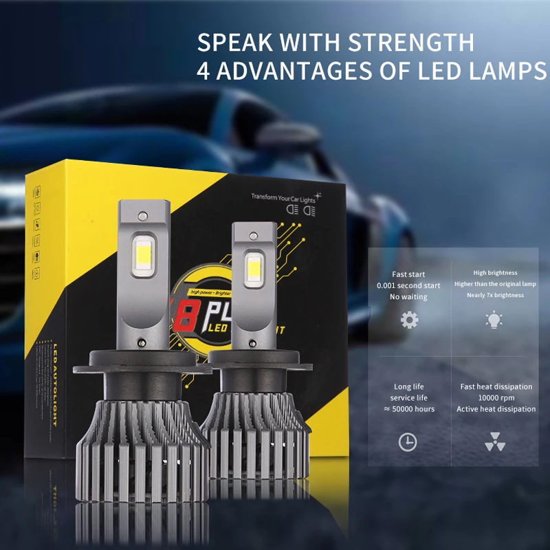 2Pcs H7 H4 Led Canbus 880 H3 H1 H8 H9 H11 HB3 9005 HB4 9006 8000LM 60W Led Headlight Fog Light Kit Led Lights For Auto 12V 80W
2Pcs H7 H4 Led Canbus 880 H3 H1 H8 H9 H11 HB3 9005 HB4 9006 8000LM 60W Led Headlight Fog Light Kit Led Lights For Auto 12V 80W