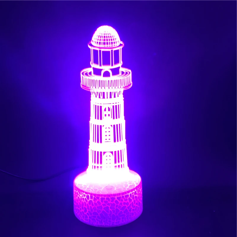 Smart Phone Control Lighthouse 7 Colors 3D Led Nightlight Modelling Touch Button Desk Lamp Light Fixture Kid Bedroom Decoration
Smart Phone Control Lighthouse 7 Colors 3D Led Nightlight Modelling Touch Button Desk Lamp Light Fixture Kid Bedroom Decoration