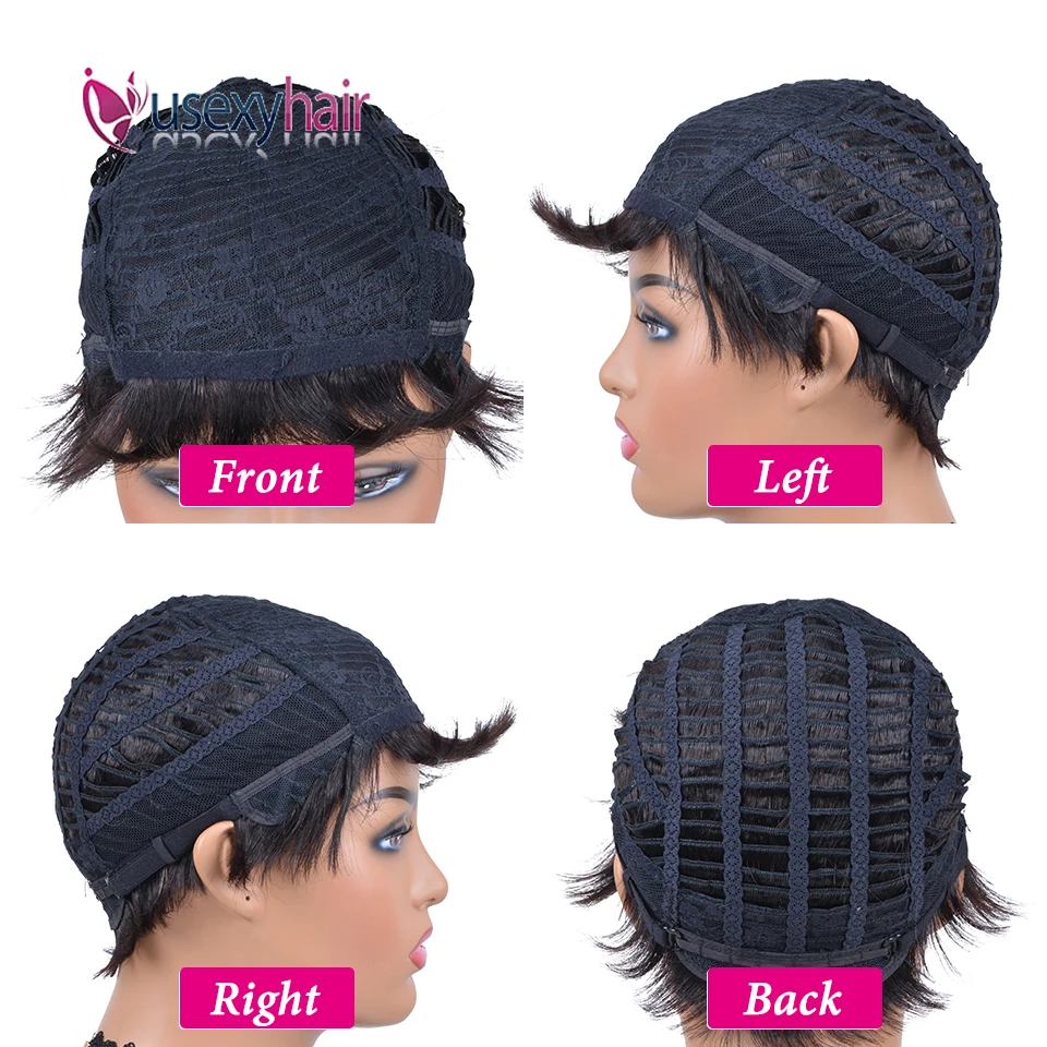 USEXY Brazilian Pixie Cut Wig Human Hair Wig With Bang Remy Cheap 150% Short Machine Made Human Hair Wigs For Black Women
USEXY Brazilian Pixie Cut Wig Human Hair Wig With Bang Remy Cheap 150% Short Machine Made Human Hair Wigs For Black Women